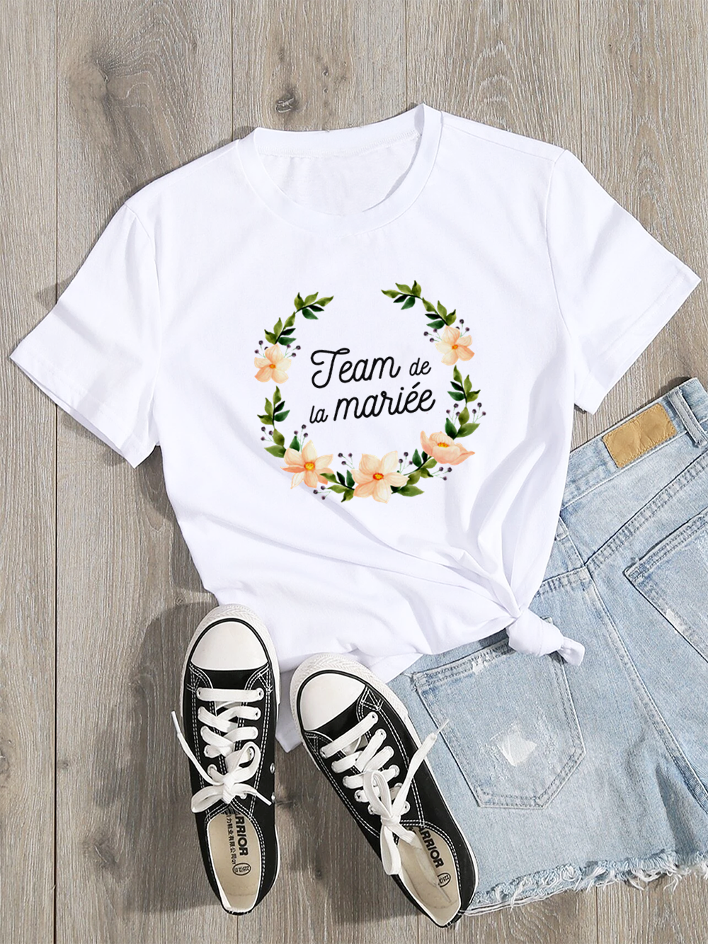 EVJF Couronne Fleur Tee Shirt 1