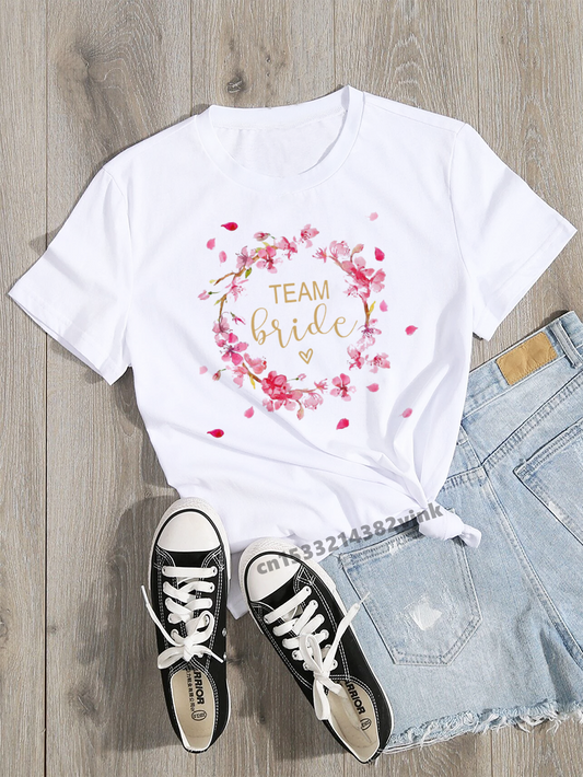 GROUPE EVJF TEE SHIRT FLEURI 1