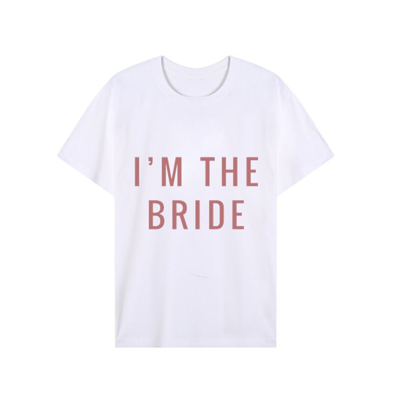T SHIRT TEAM BRIDE ECRITURE ROSE PALE 1