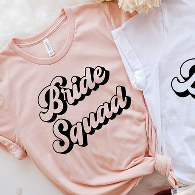 TEE SHIRT BRIDE SQUAD VINTAGE 1