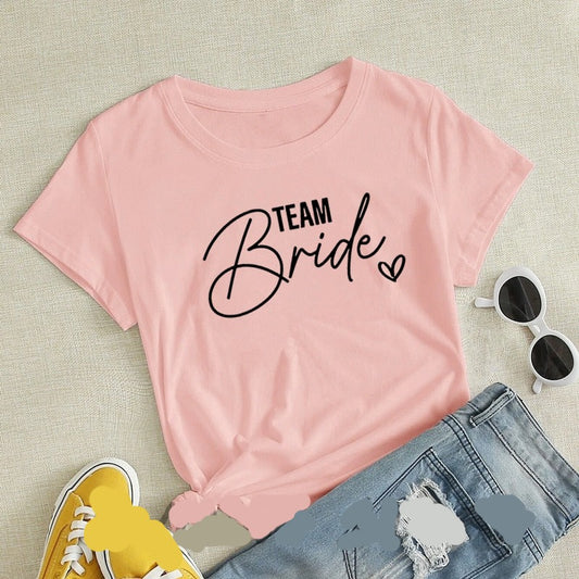 TEE SHIRT ENTERREMENT VIE DE JEUNE FILLE PAS CHER TEAM BRIDE