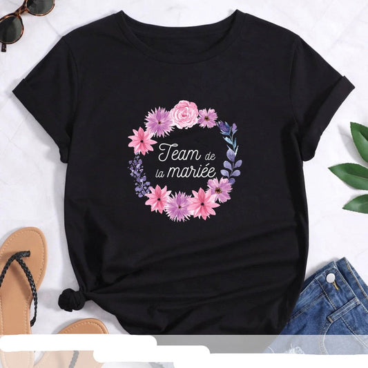 TEE SHIRT ENTERREMENT VIE DE JEUNE FILLE TEAM FUTURE MARIEE