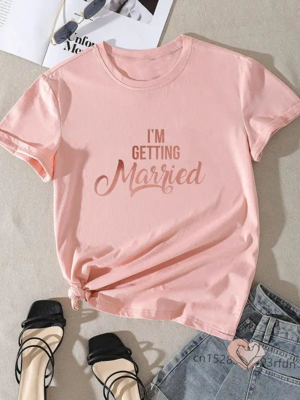 TEE SHIRT FUTURE MARIÉE ROSE 1