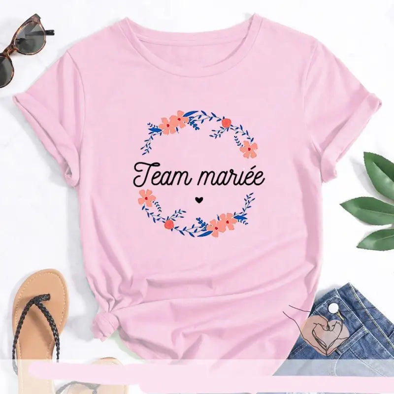 TEE SHIRT TEMOIN MARIAGE ROSE 1
