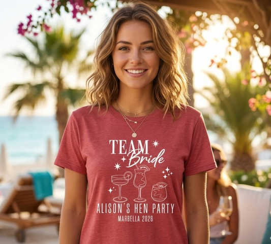 TEE SHIRT PERSONNALISÉ EVJF GROUPE COCKTAIL