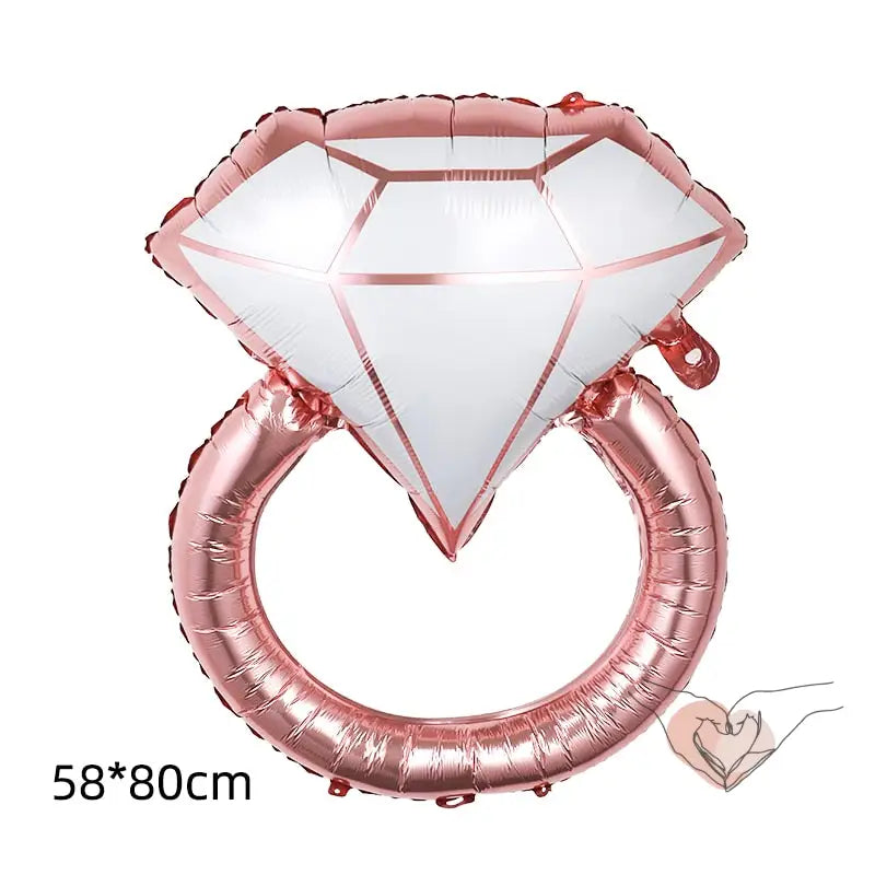 BALLON BAGUE DIAMANT ROSE GOLD EVJF 2