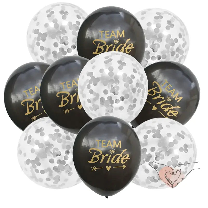 BALLON NOIR ET BLANC EVJF (x10) 1