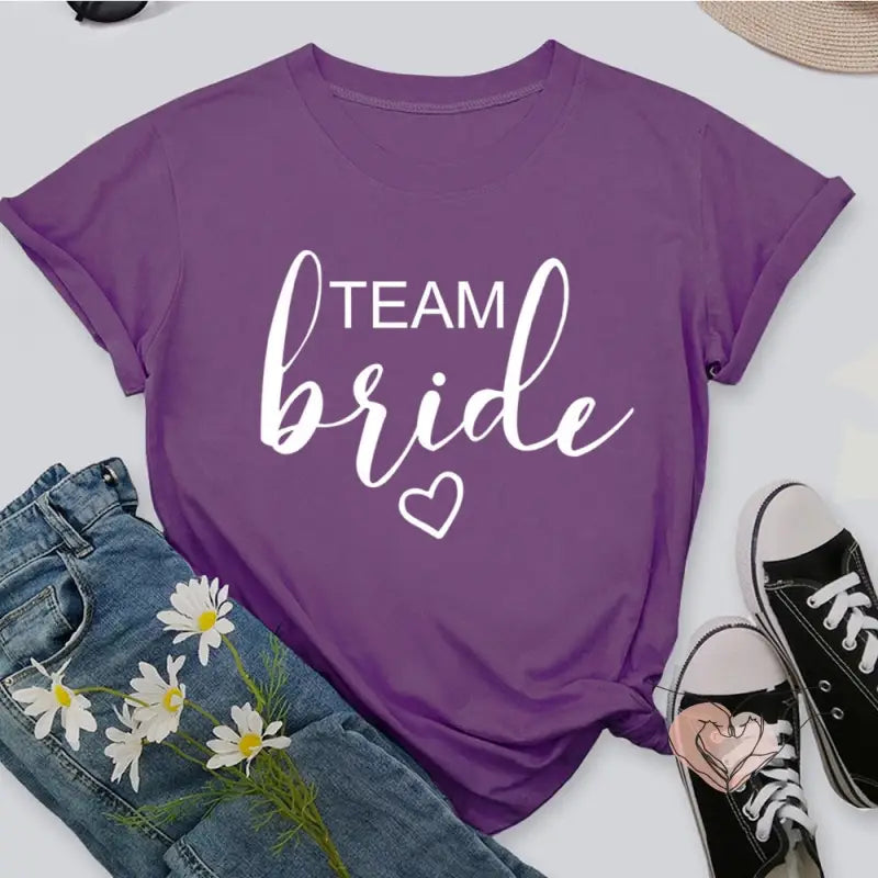 Bride And Team Bride Women's T-shirt Bachelorette Party