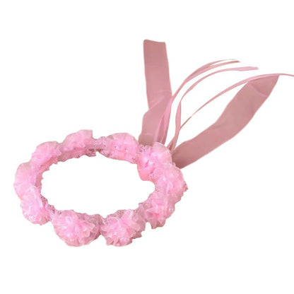 COURONNE DE FLEURS ROSE 2