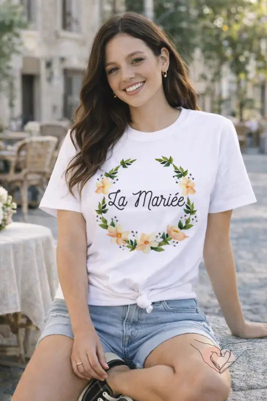 COURONNE FLEUR TEE SHIRT EVJF 1
