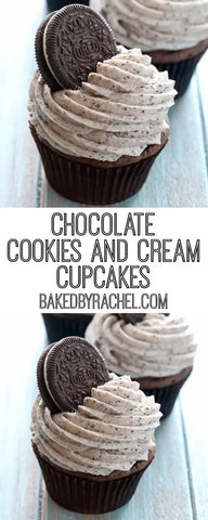 Chocolate cookies and cream cupcakes