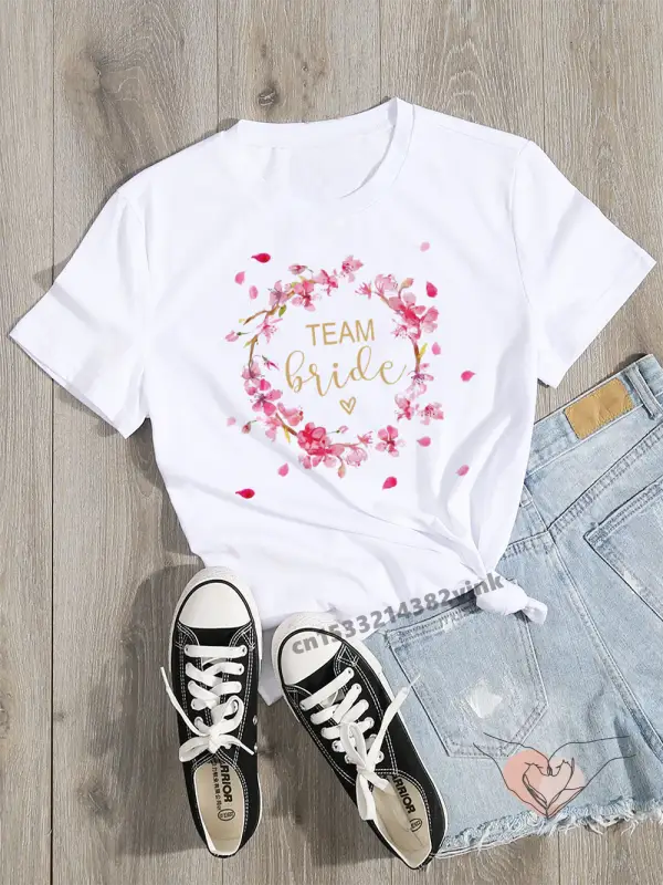 GROUPE EVJF TEE SHIRT FLEURI 1
