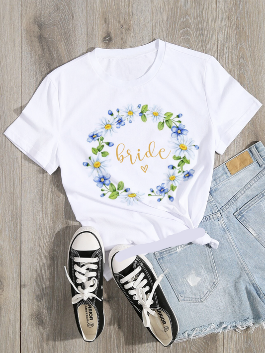 T SHIRT MARIAGE FLEUR 1