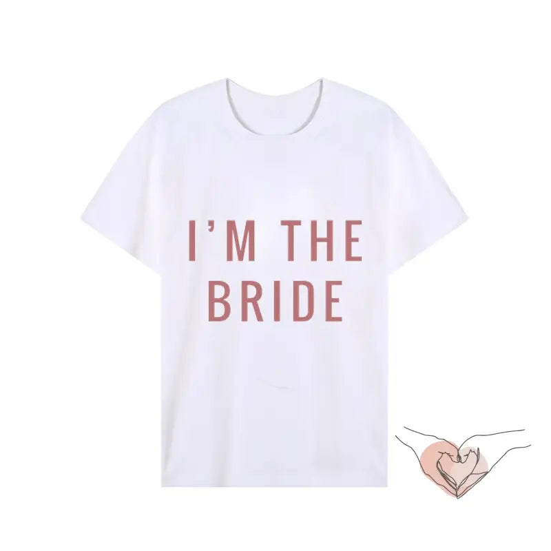 T SHIRT TEAM BRIDE ECRITURE ROSE PALE 1