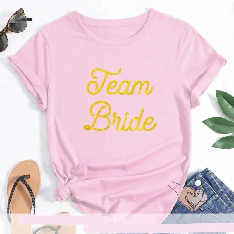 T SHIRT TEAM BRIDE GOLD 1