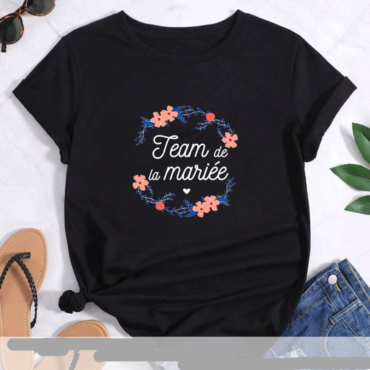 T SHIRT TEAM MARIEE FLEURS 1