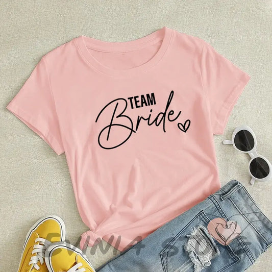 TEE SHIRT ENTERREMENT VIE DE JEUNE FILLE PAS CHER TEAM BRIDE