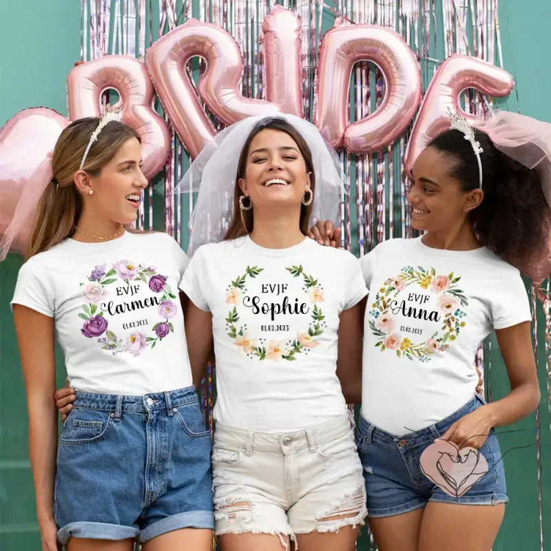 TEE SHIRT EVJF ROSE PERSONNALISÉ 2