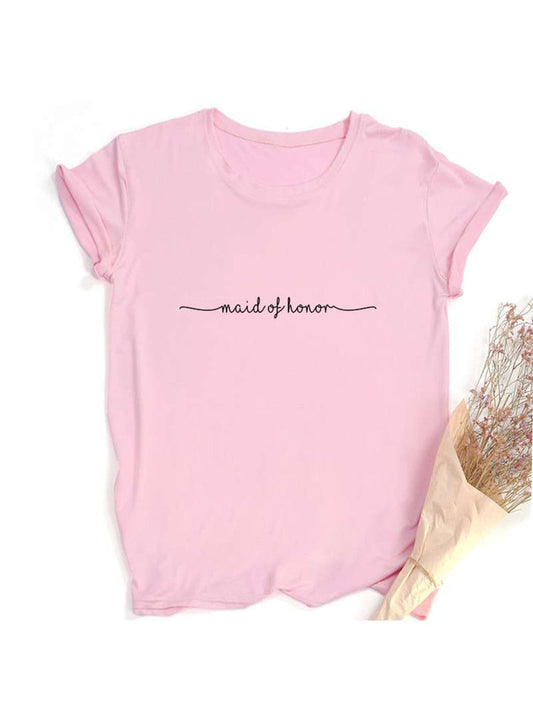 TEE SHIRT MAID OF HONOR ROSE 1