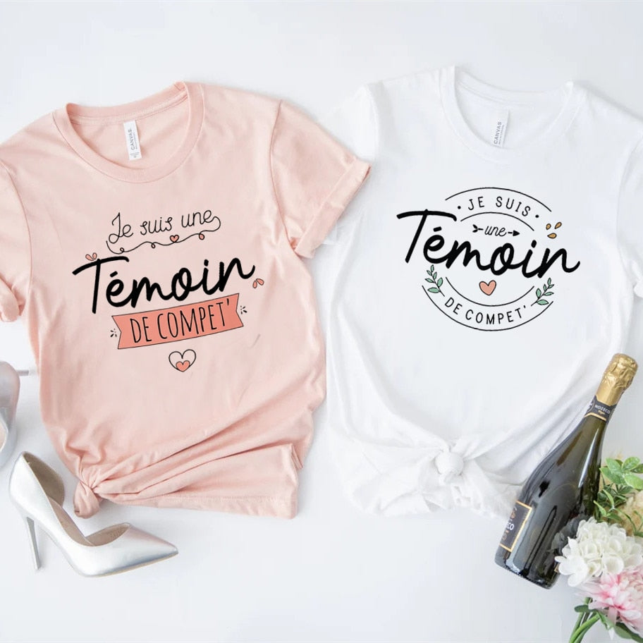 TEE SHIRT TÉMOIN DE LA MARIÉE 2