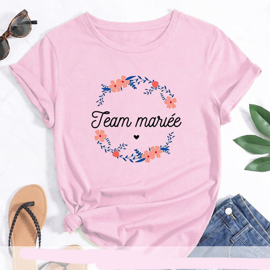 TEE SHIRT TEMOIN MARIAGE ROSE 1